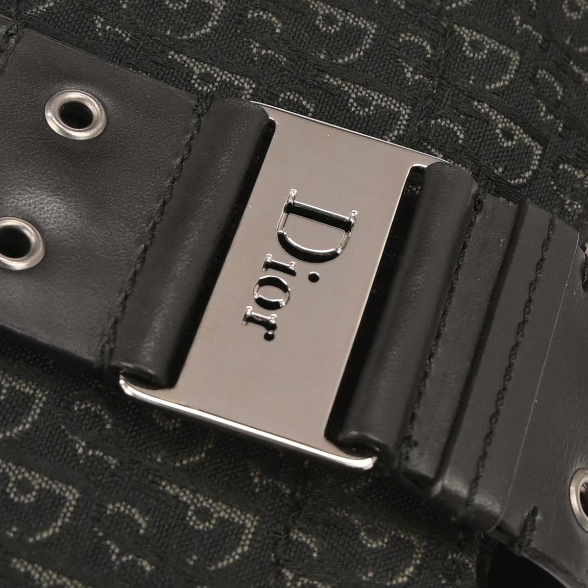 Christian Dior Black Canvas Street Chic Trotter Handbag