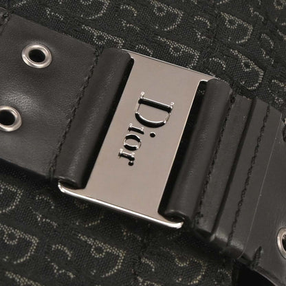 Christian Dior Black Canvas Street Chic Trotter Handbag