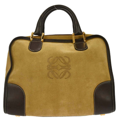 Loewe Beige Brown Suede Amazona 32 Handbag