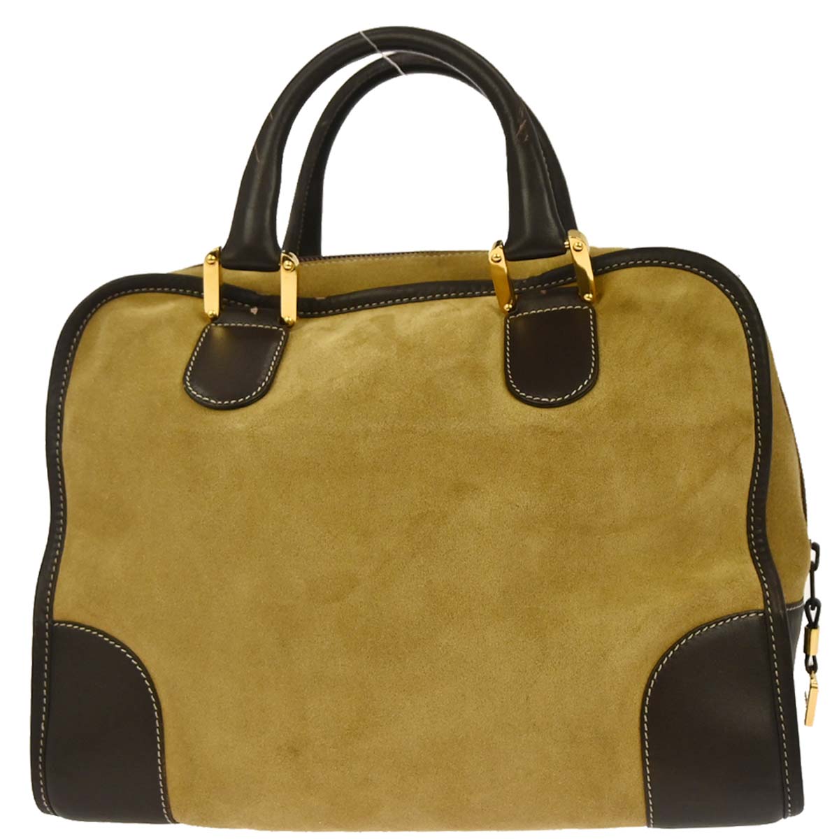 Loewe Beige Brown Suede Amazona 32 Handbag