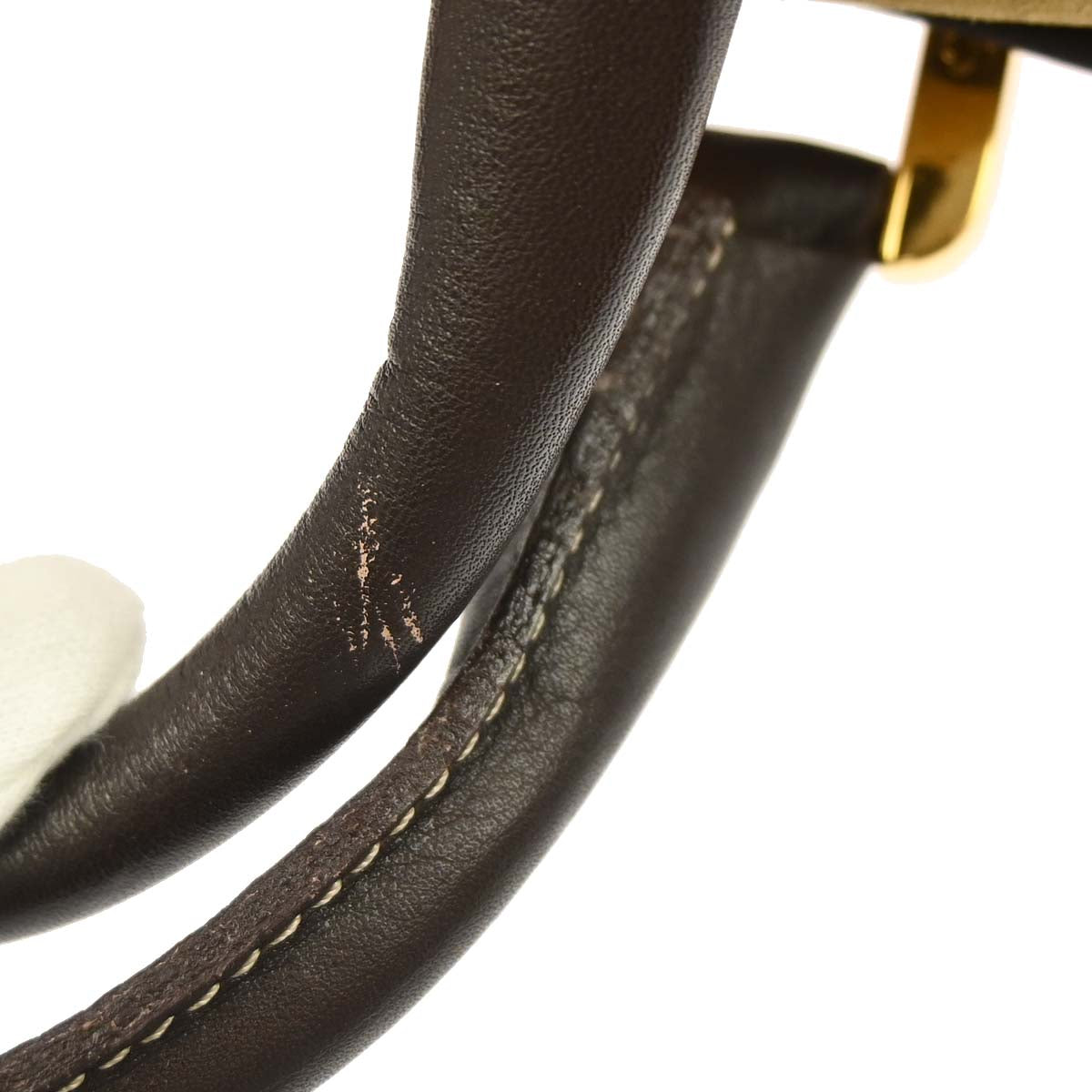 Loewe Beige Brown Suede Amazona 32 Handbag