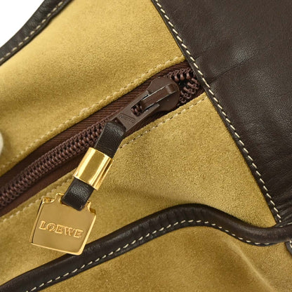 Loewe Beige Brown Suede Amazona 32 Handbag
