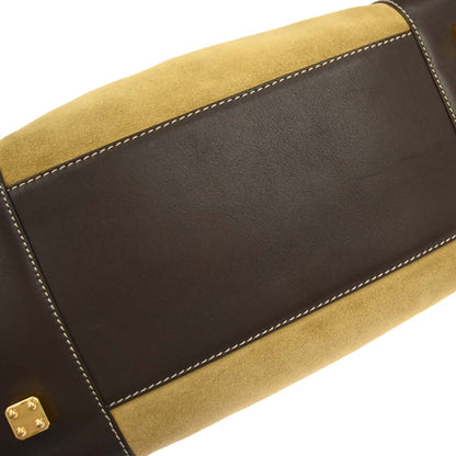 Loewe Beige Brown Suede Amazona 32 Handbag