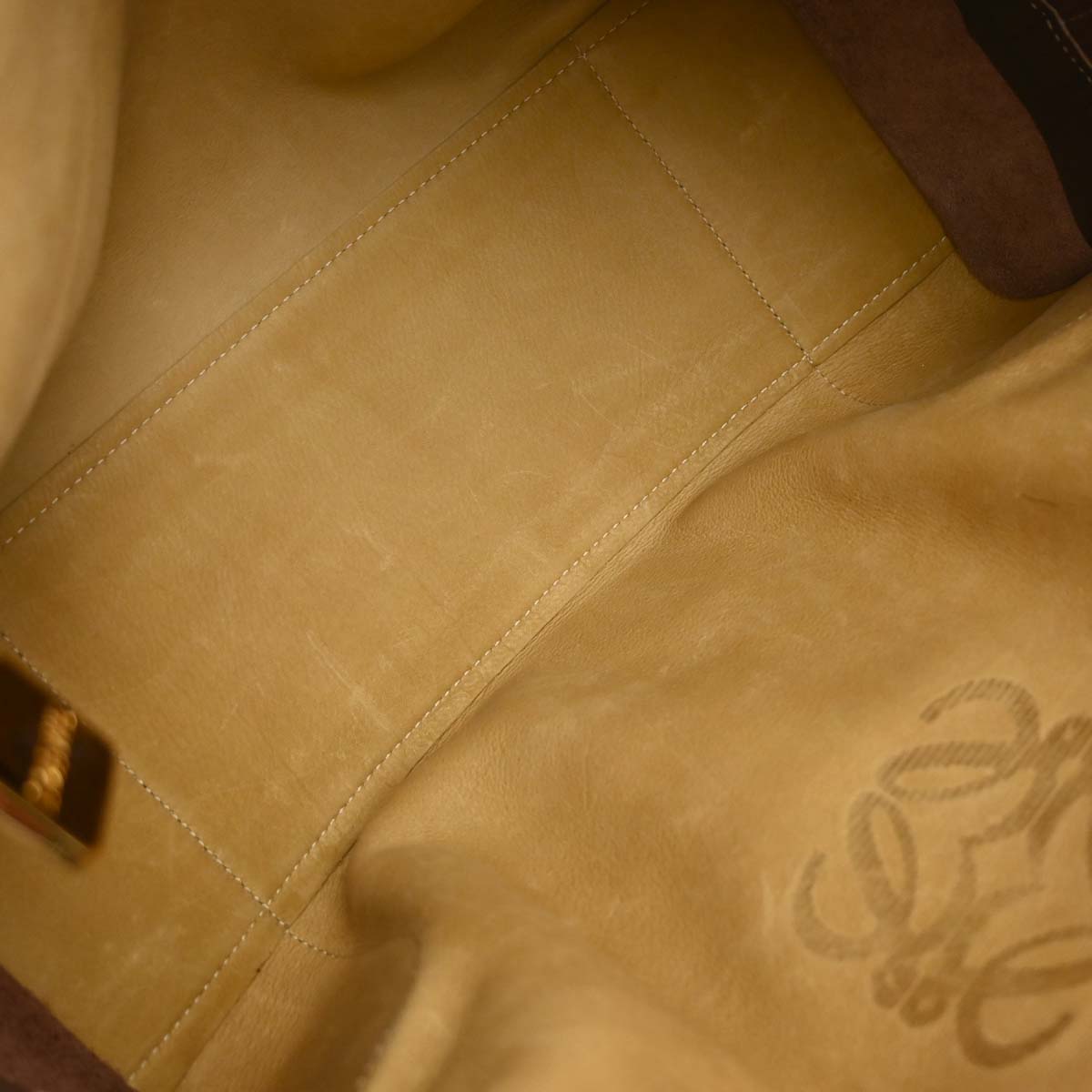 Loewe Beige Brown Suede Amazona 32 Handbag