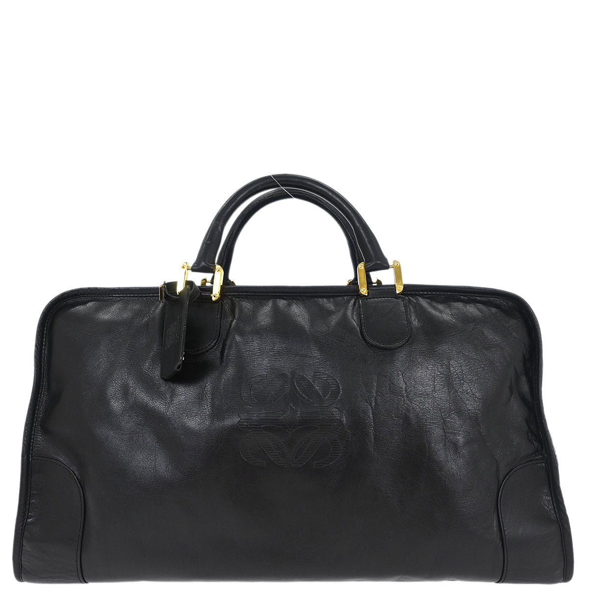 Loewe Black Leather Amazona 50 Handbag