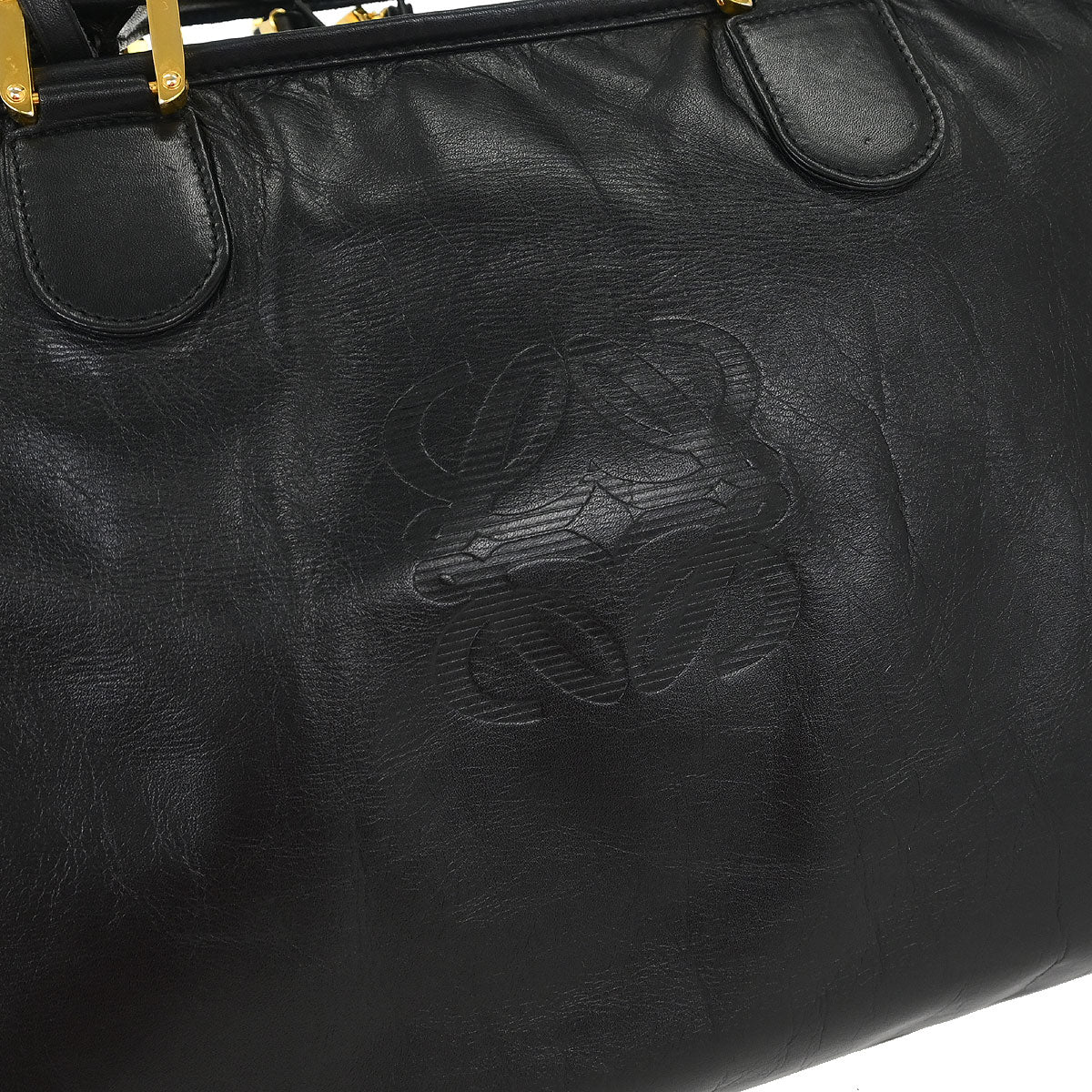 Loewe Black Leather Amazona 50 Handbag