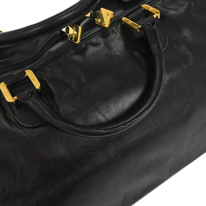 Loewe Black Leather Amazona 50 Handbag