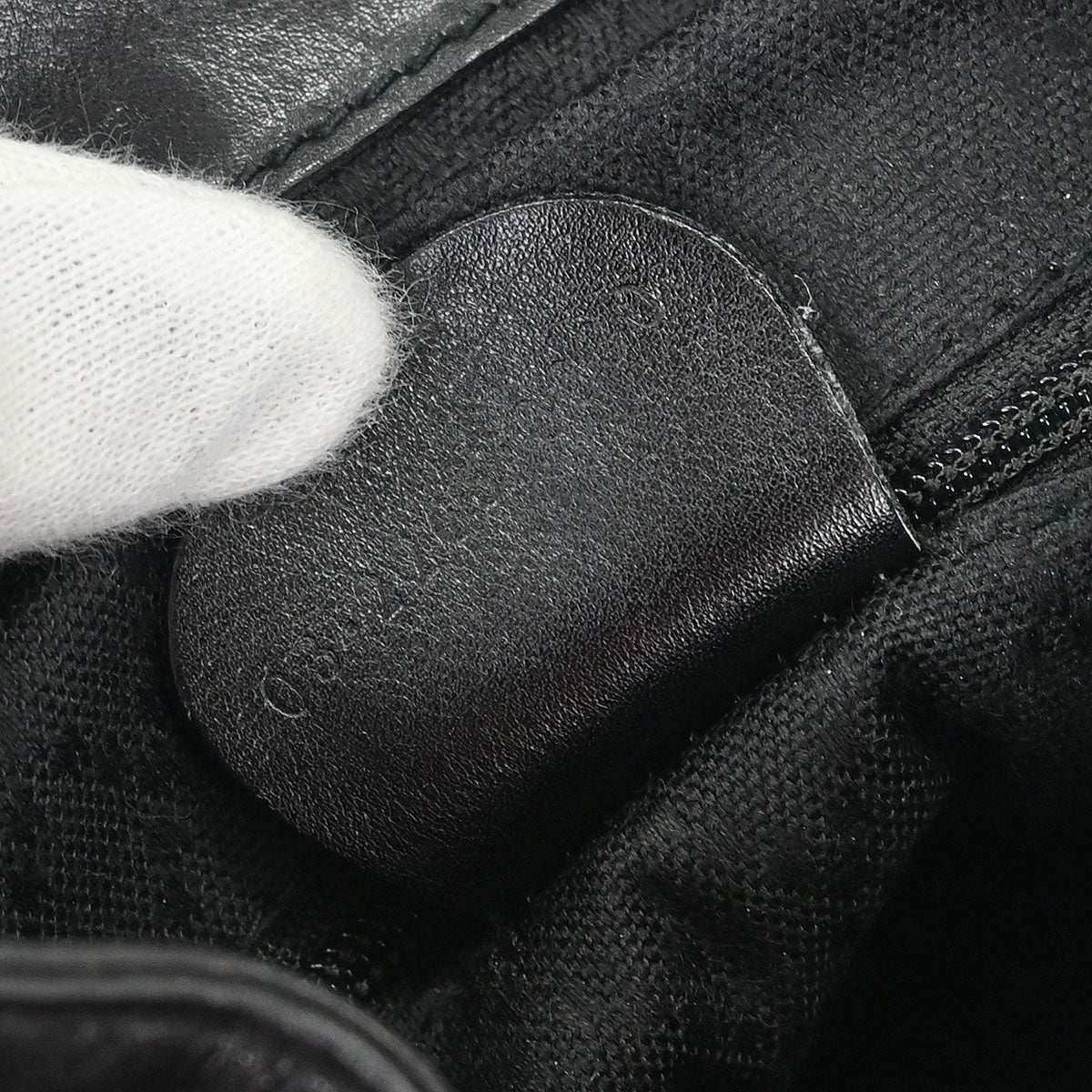 Gucci Black Leather Bamboo Backpack