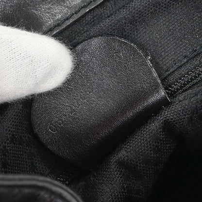 Gucci Black Leather Bamboo Backpack