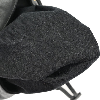 Gucci Black Leather Bamboo Backpack