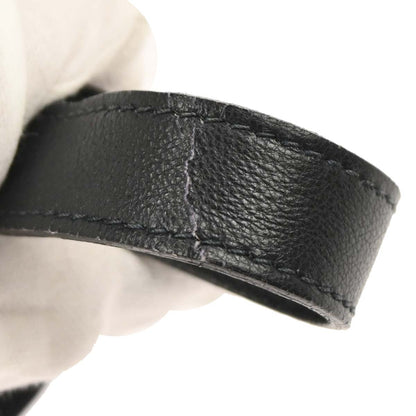 Gucci Navy Leather Bamboo Backpack