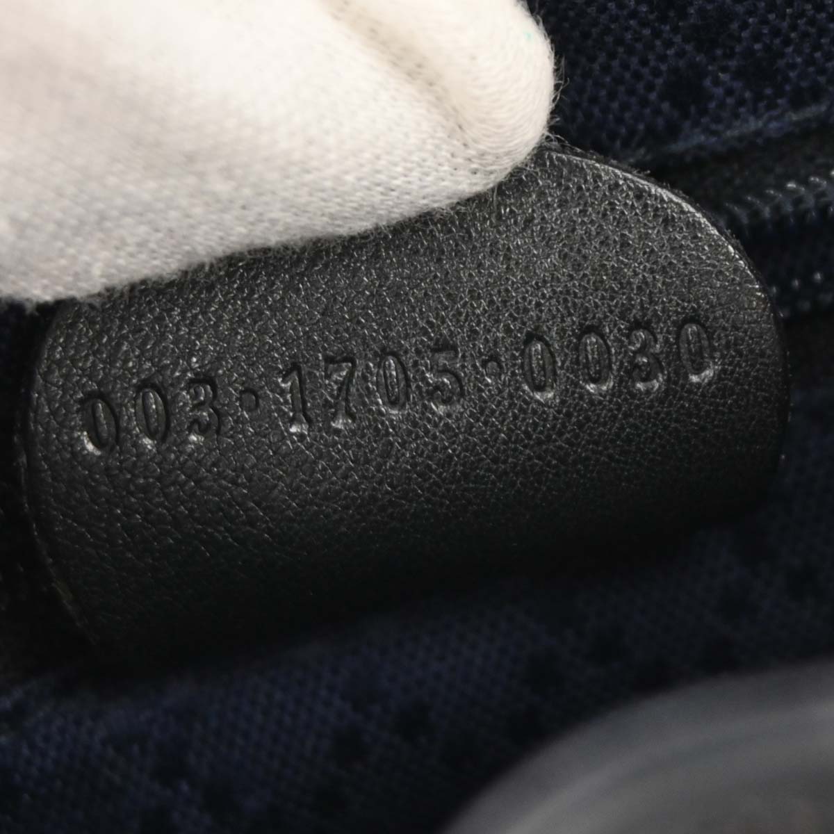 Gucci Navy Leather Bamboo Backpack