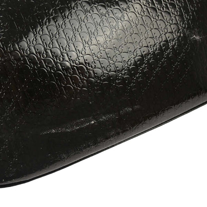 Christian Dior Black Patent Leather Trotter Malice Handbag
