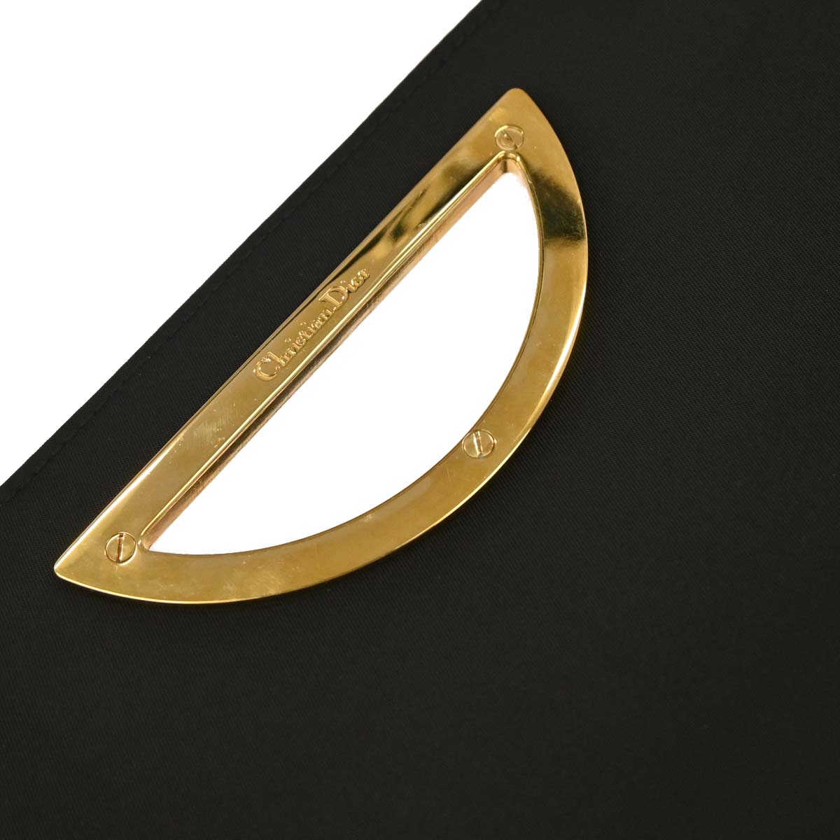 Christian Dior Black Patent Leather Trotter Malice Handbag