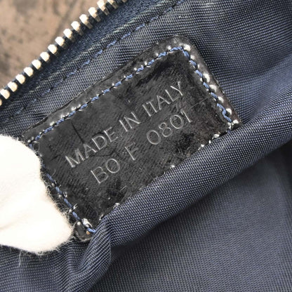 Christian Dior Blue Denim Print Saddle Handbag