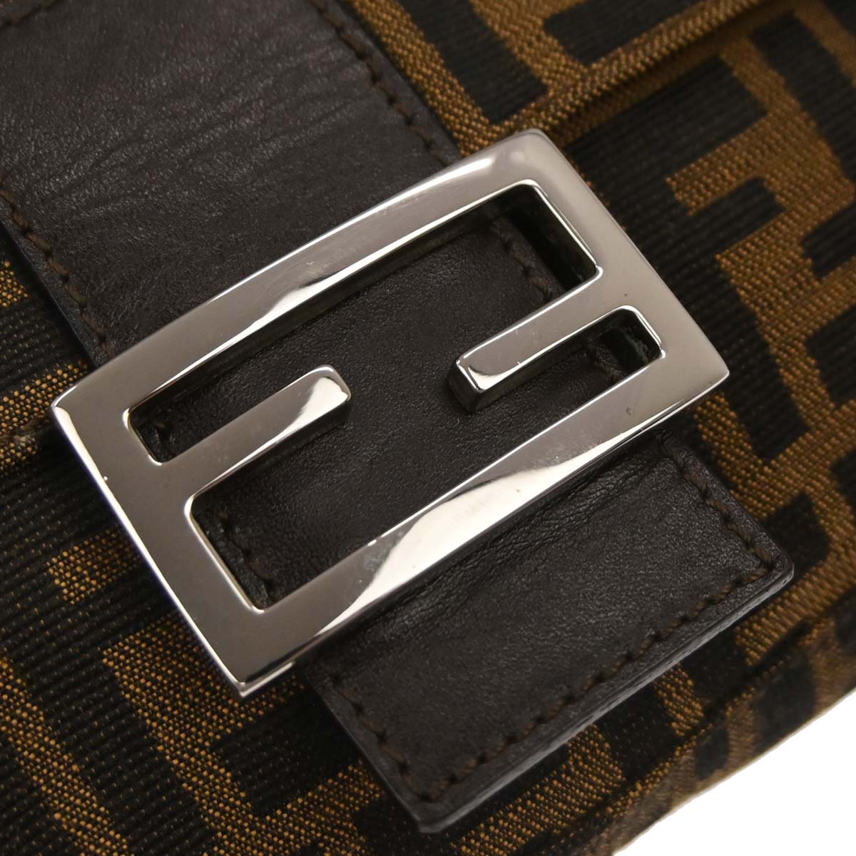 Fendi Brown Zucca Baguette Handbag