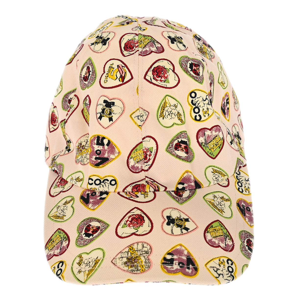 Chanel Pink Cotton #M Valentine Cap Small Good