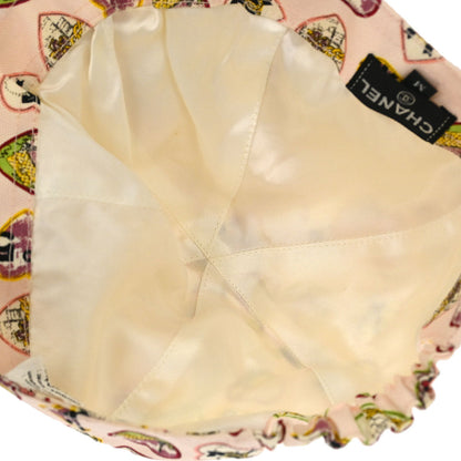 Chanel Pink Cotton #M Valentine Cap Small Good