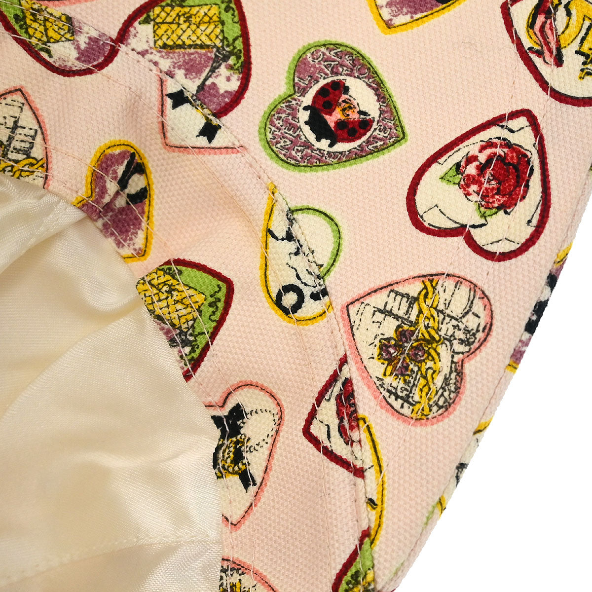 Chanel Pink Cotton #M Valentine Cap Small Good