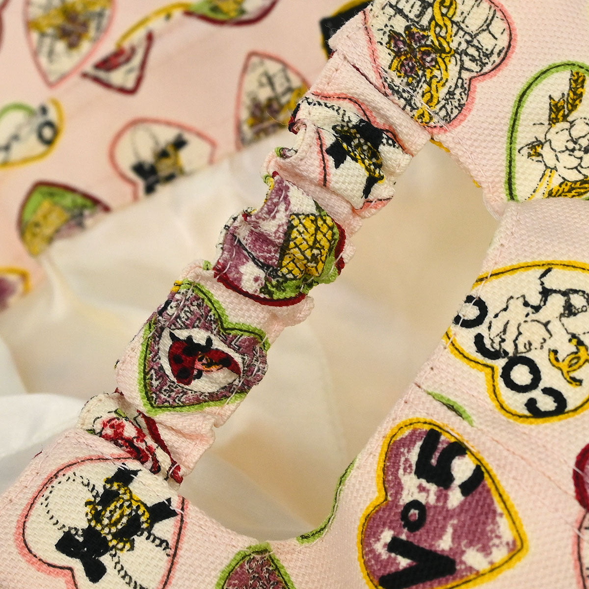 Chanel Pink Cotton #M Valentine Cap Small Good