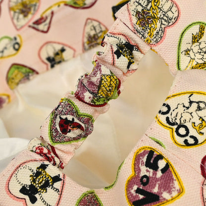 Chanel Pink Cotton #M Valentine Cap Small Good