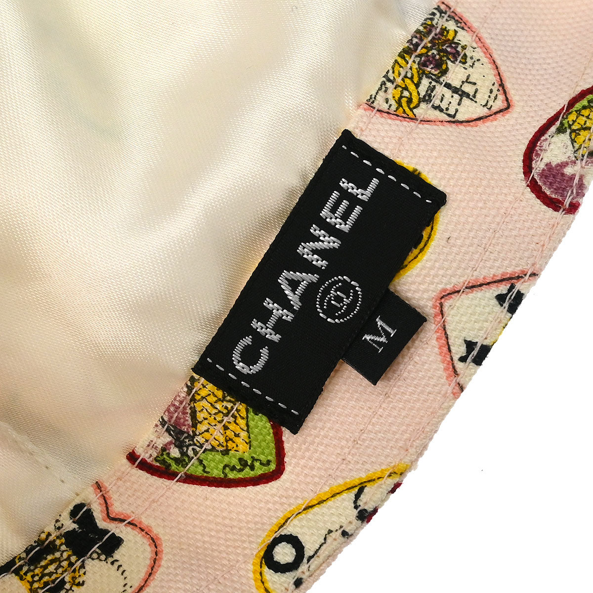 Chanel Pink Cotton #M Valentine Cap Small Good