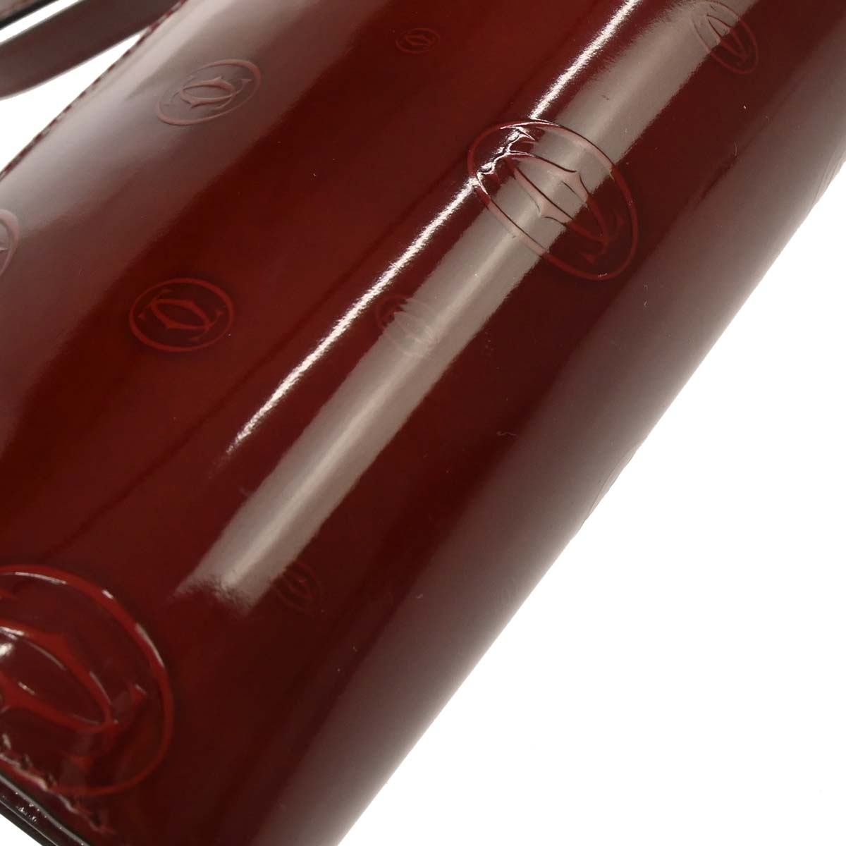 Cartier Bordeaux Patent Leather Happy Birthday Shoulder Bag