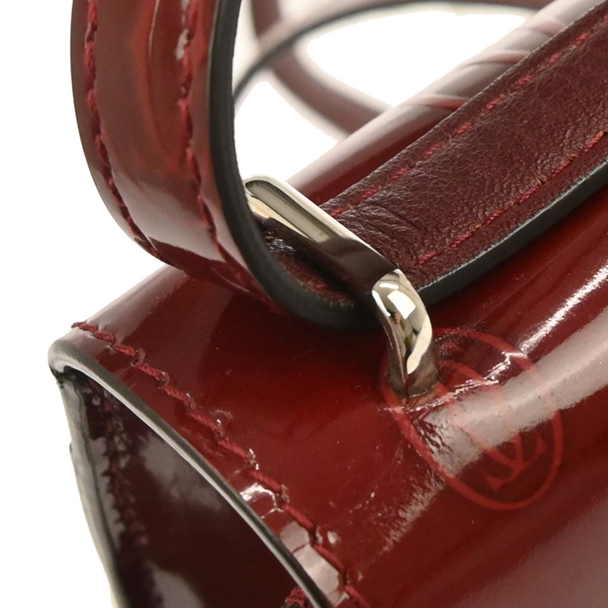 Cartier Bordeaux Patent Leather Happy Birthday Shoulder Bag
