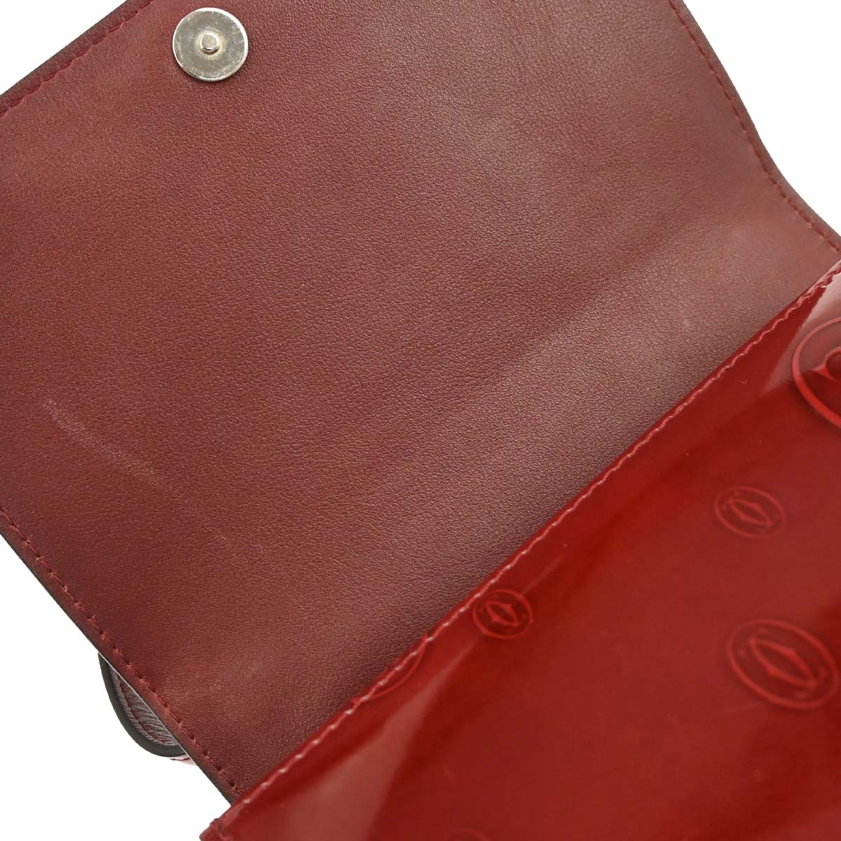 Cartier Bordeaux Patent Leather Happy Birthday Shoulder Bag