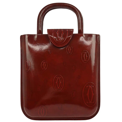 Cartier Bordeaux Patent Leather Happy Birthday Handbag