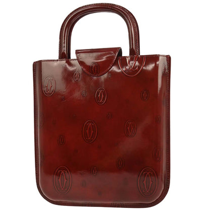 Cartier Bordeaux Patent Leather Happy Birthday Handbag