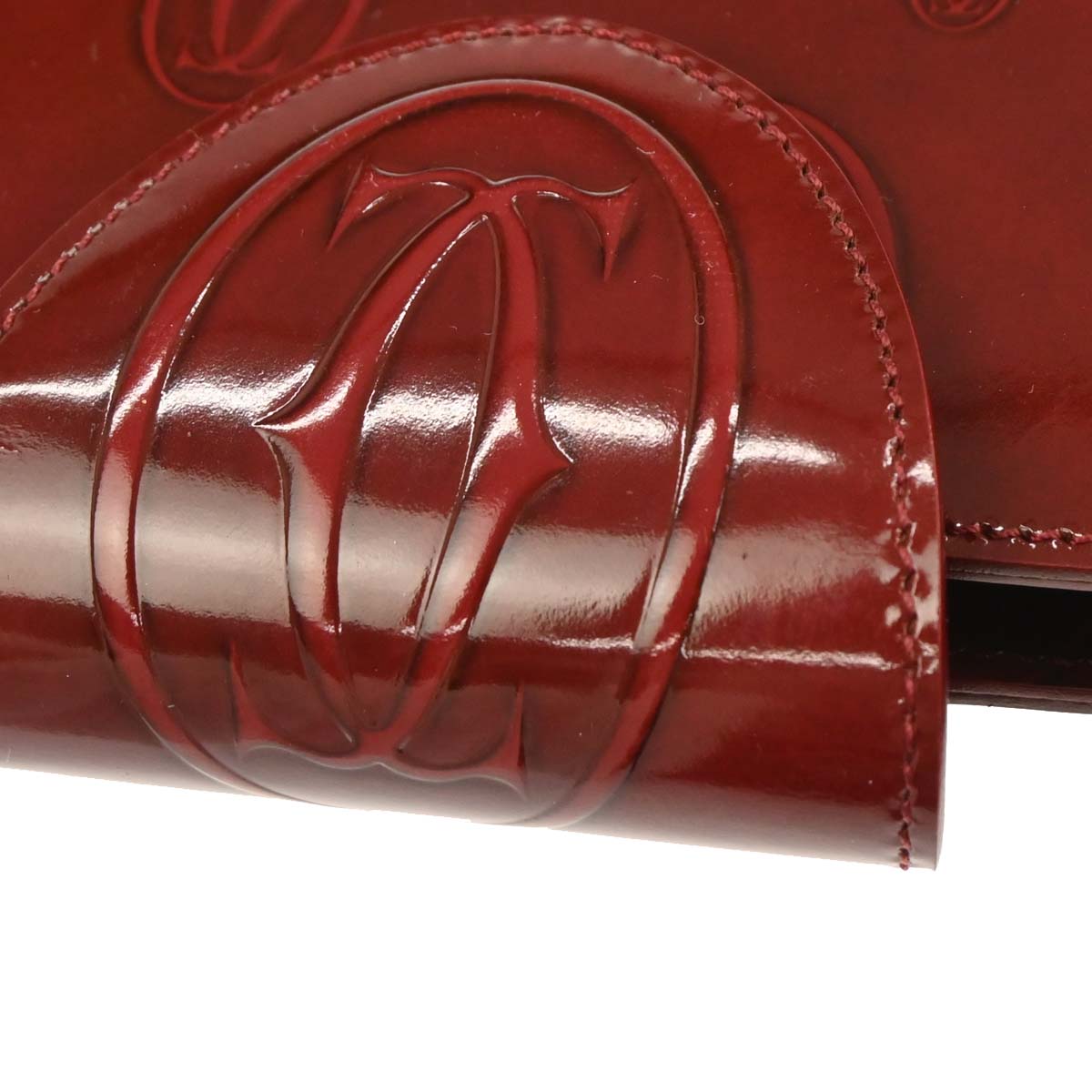 Cartier Bordeaux Patent Leather Happy Birthday Handbag