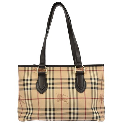 Burberry Beige PVC House Check Tote Handbag