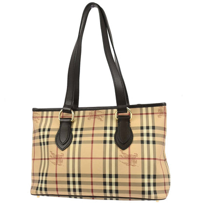 Burberry Beige PVC House Check Tote Handbag
