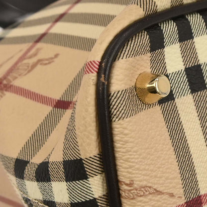 Burberry Beige PVC House Check Tote Handbag