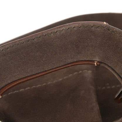 Salvatore Ferragamo Brown Suede Gancini 2way Shoulder Handbag