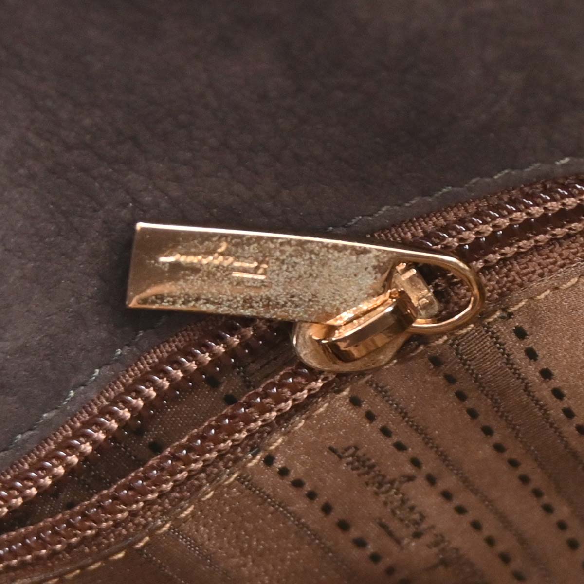 Salvatore Ferragamo Brown Suede Gancini 2way Shoulder Handbag