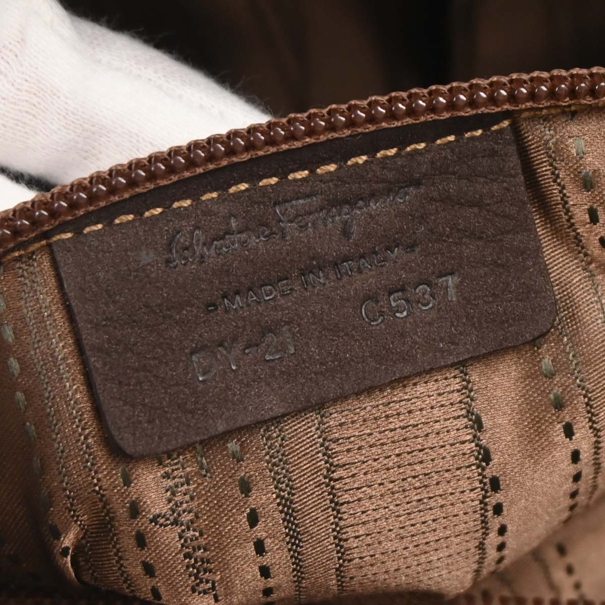 Salvatore Ferragamo Brown Suede Gancini 2way Shoulder Handbag