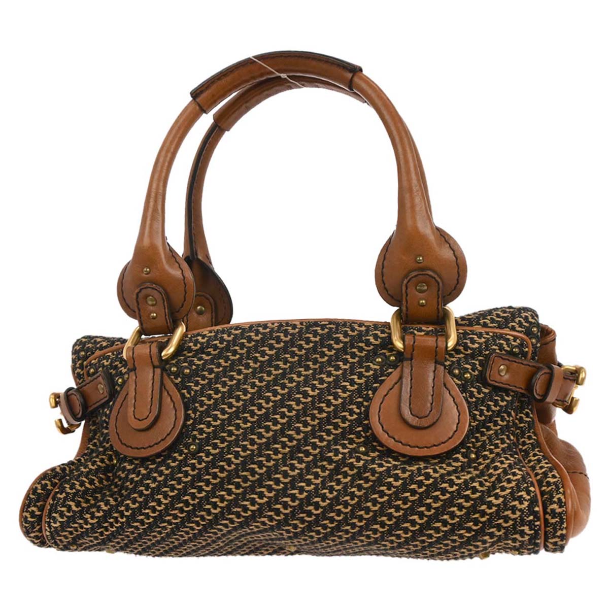 Chloe Brown Cotton Paddington Medium Handbag