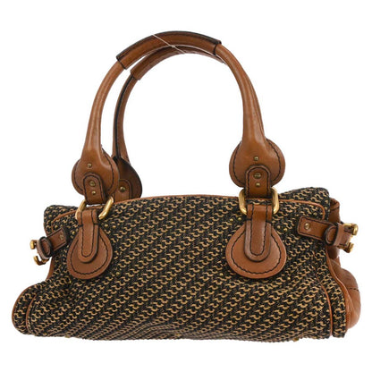 Chloe Brown Cotton Paddington Medium Handbag