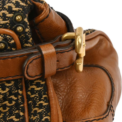 Chloe Brown Cotton Paddington Medium Handbag