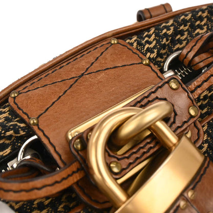 Chloe Brown Cotton Paddington Medium Handbag