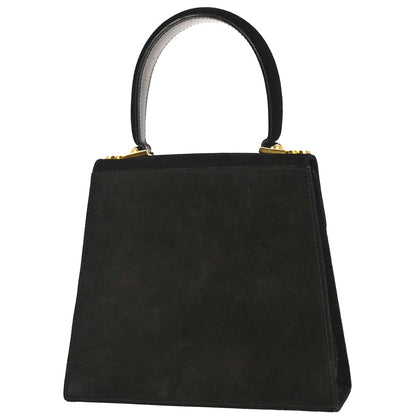Salvatore Ferragamo Black Suede Gancini Handbag