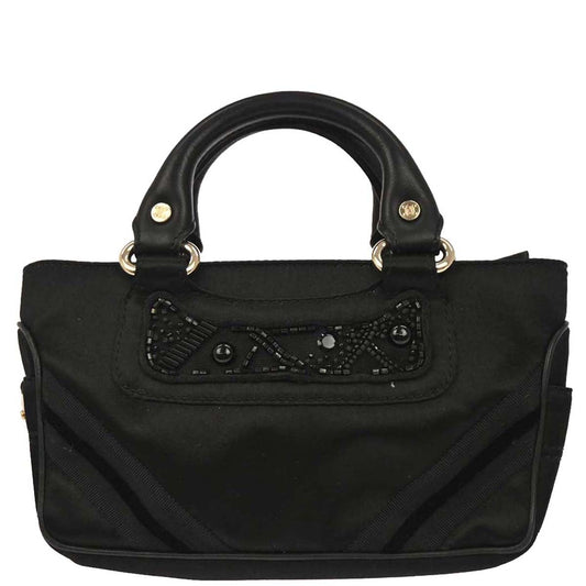 Celine Black Satin Boogie Bag Handbag