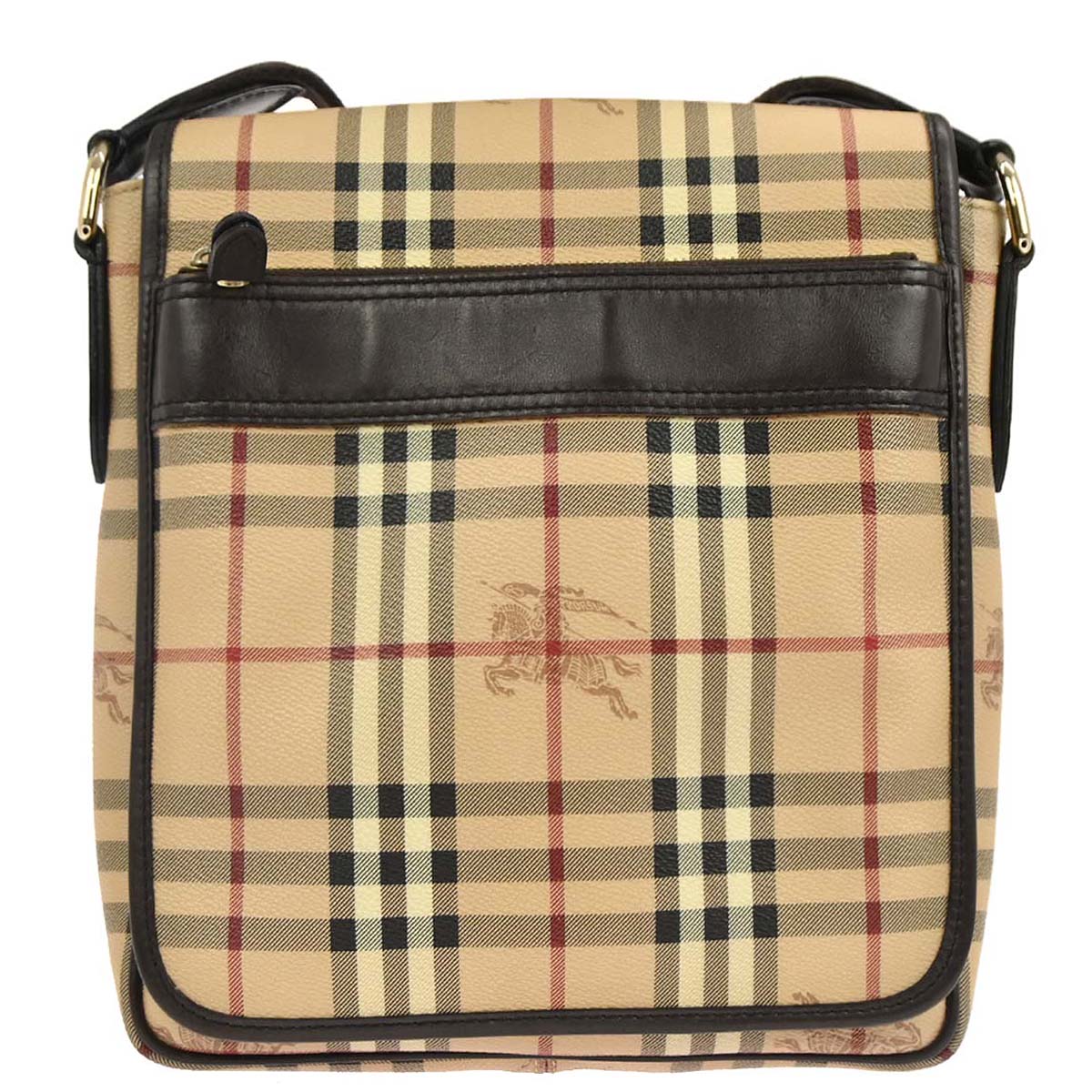 Burberry Beige Brown House Check Shoulder Bag