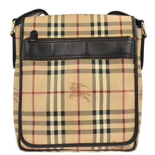 Burberry Beige Brown House Check Shoulder Bag