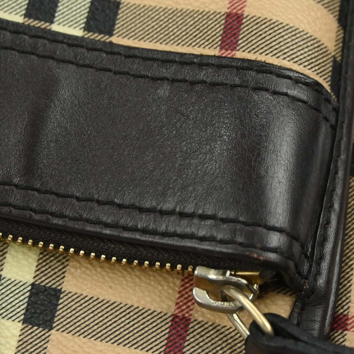 Burberry Beige Brown House Check Shoulder Bag