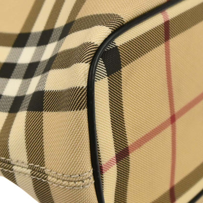 Burberry Beige PVC Burberry Check Tote Handbag