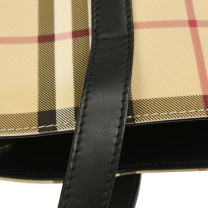 Burberry Beige PVC Burberry Check Tote Handbag