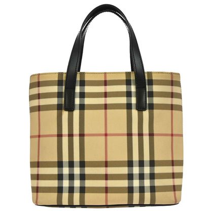 Burberry Beige Black Burberry Check Tote Bag